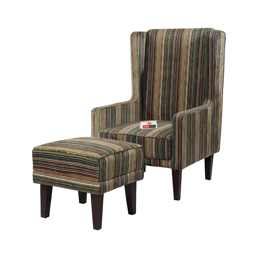Hamilton Wing Chair with Stool