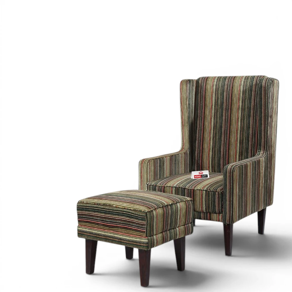 Hamilton Wing Chair with Stool