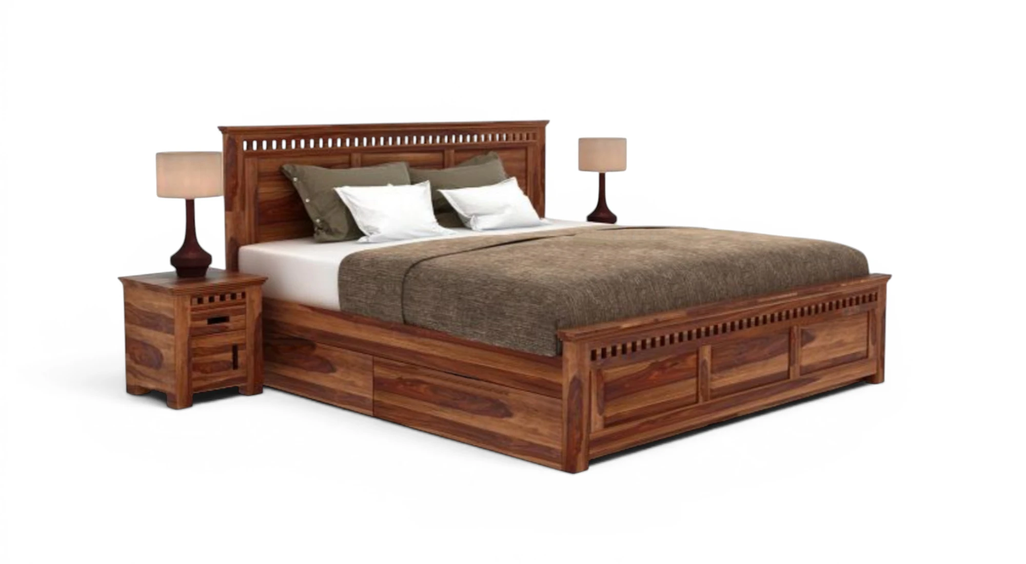 Della King Size Bed With Hydraulic Storage