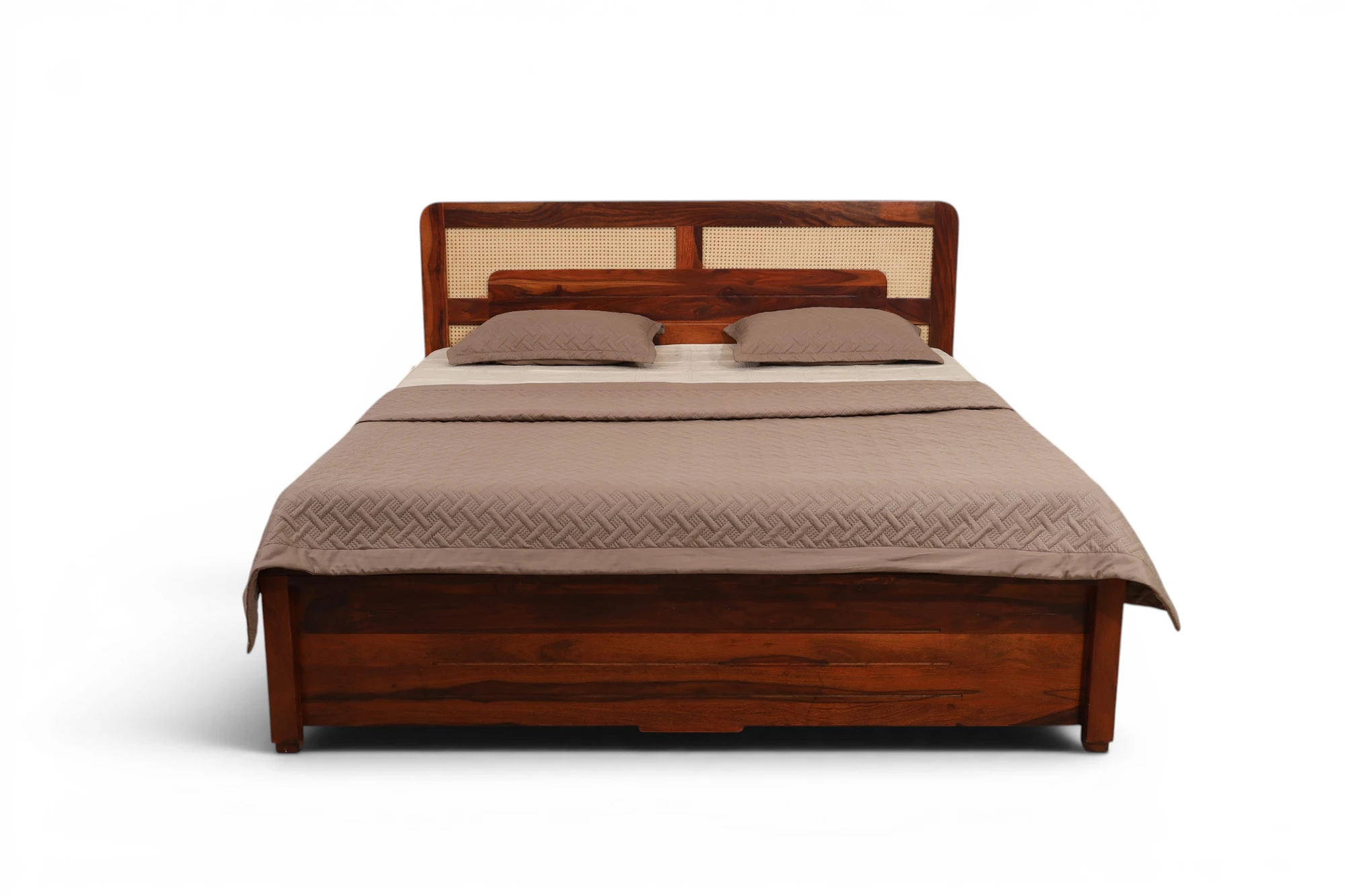 Rattan King Size Bed Without Storage