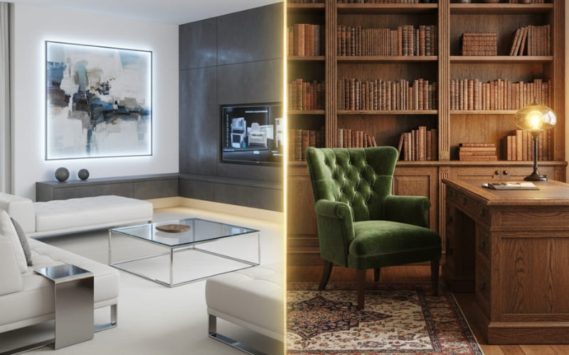modern vs custom furniture gurugram apartments